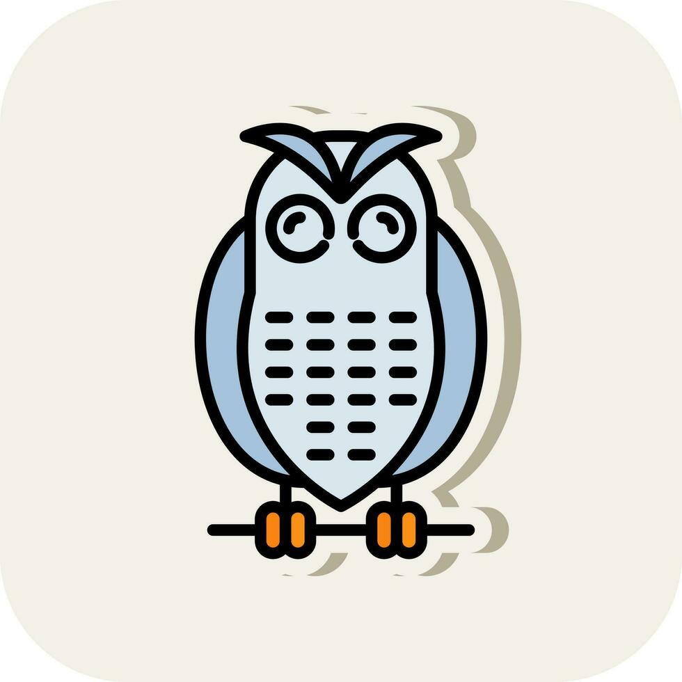 Snowy owl Vector Icon Design