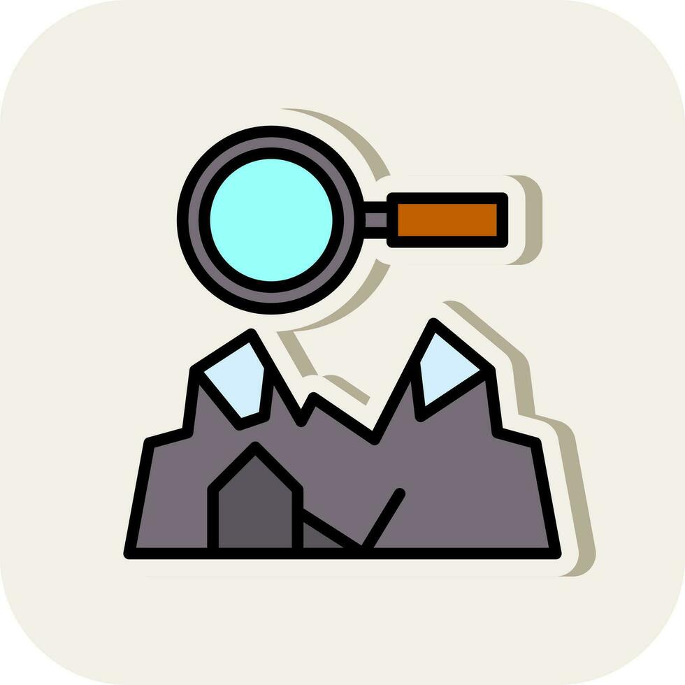 Ice cave exploration Vector Icon Design