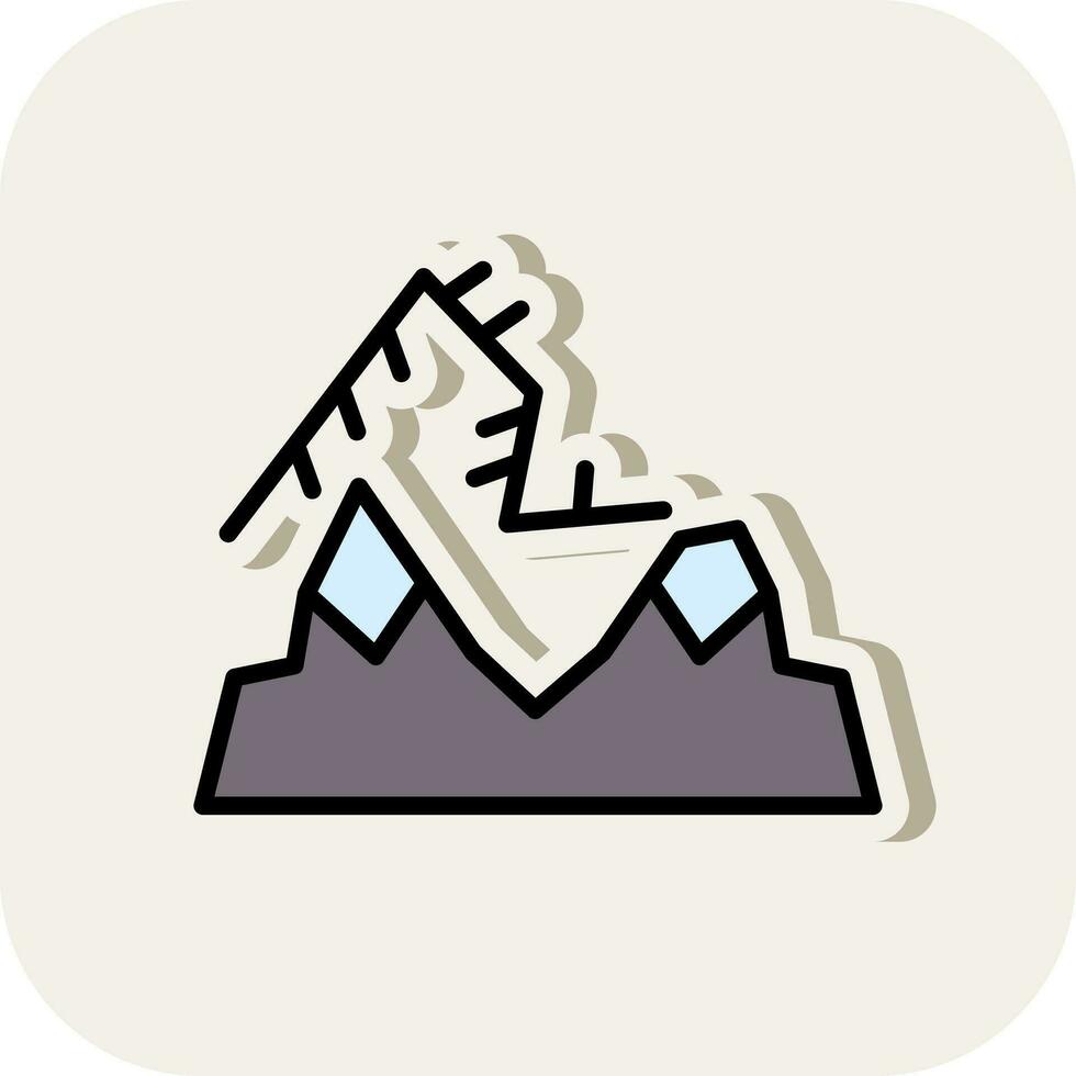 Northern lights Vector Icon Design