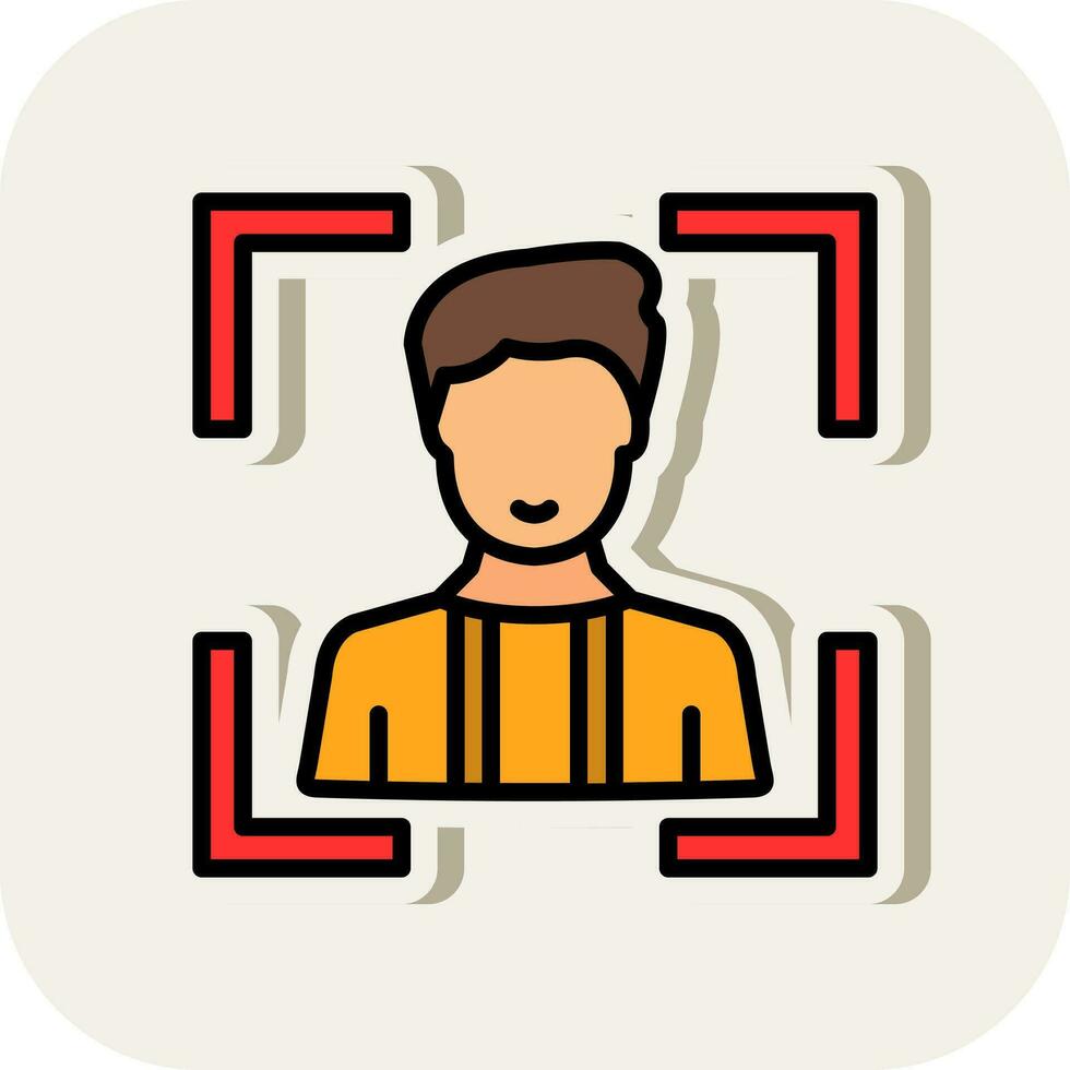 Face Scan Vector Icon Design