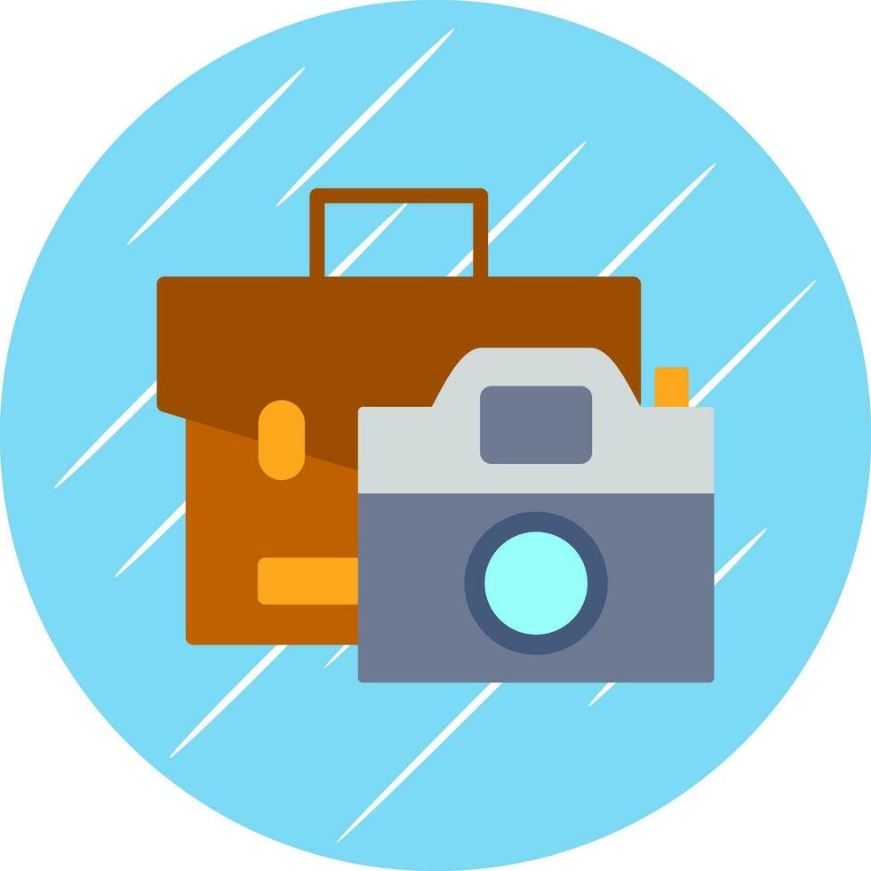 Camera Bag Vector Icon Design