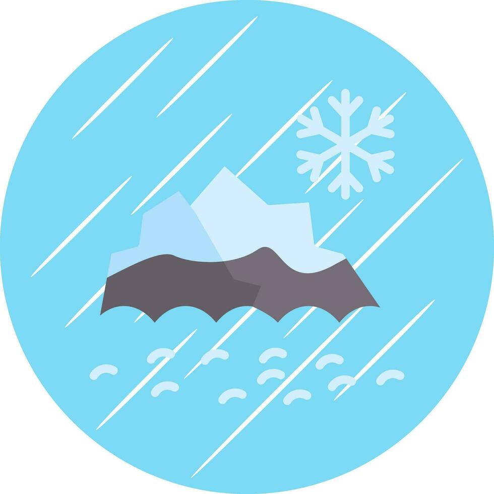 Nevado montaña pico vector icono diseño