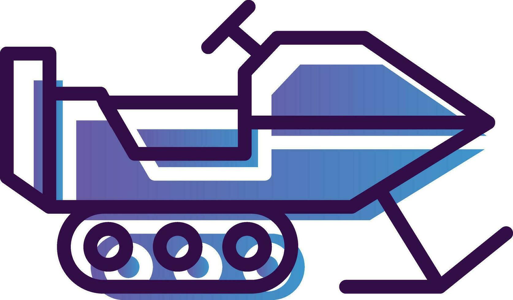 Snowmobile Vector Icon Design