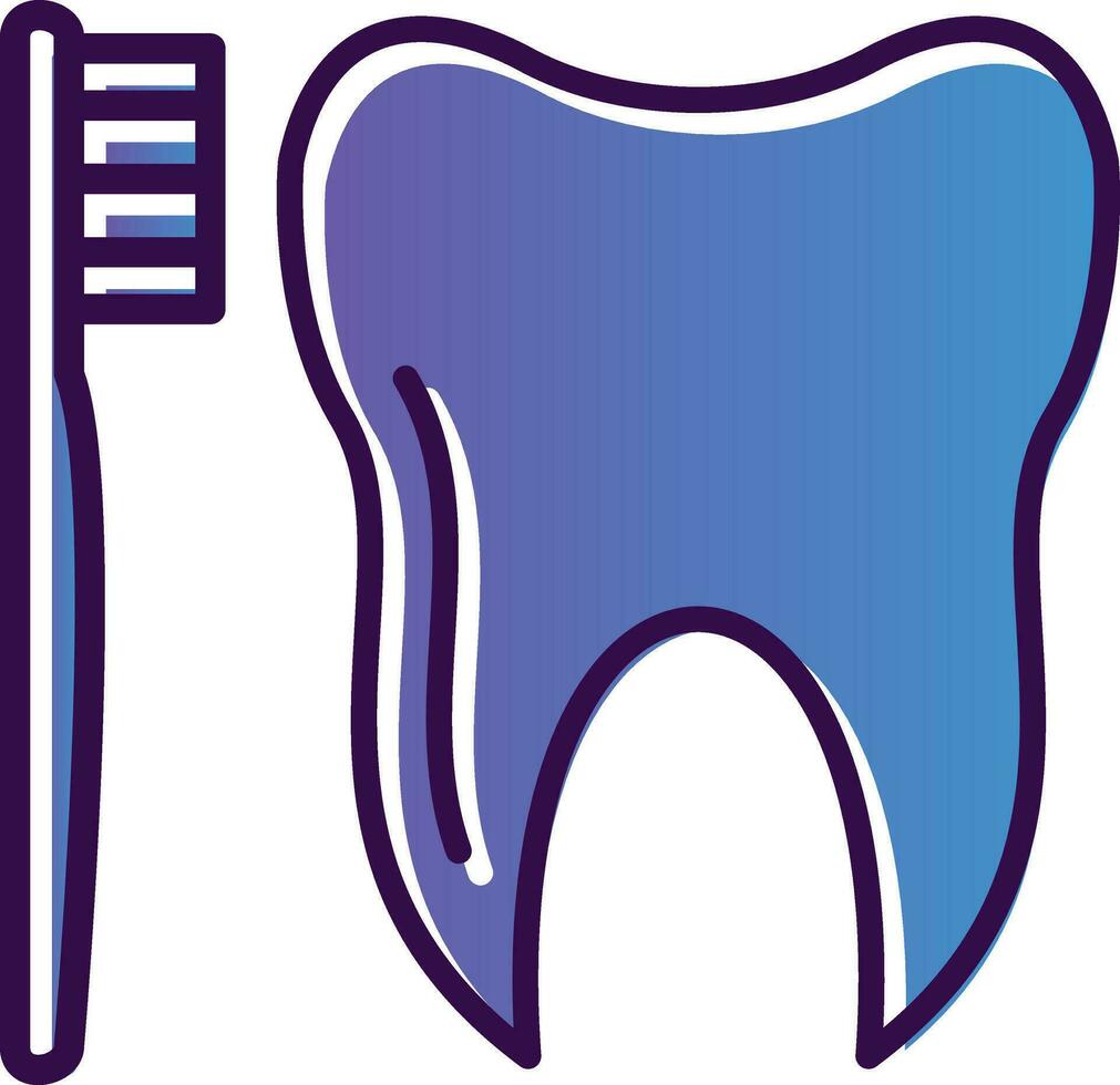 Tooth Brush Vector Icon Design