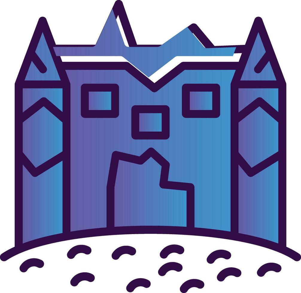 Ice castle Vector Icon Design