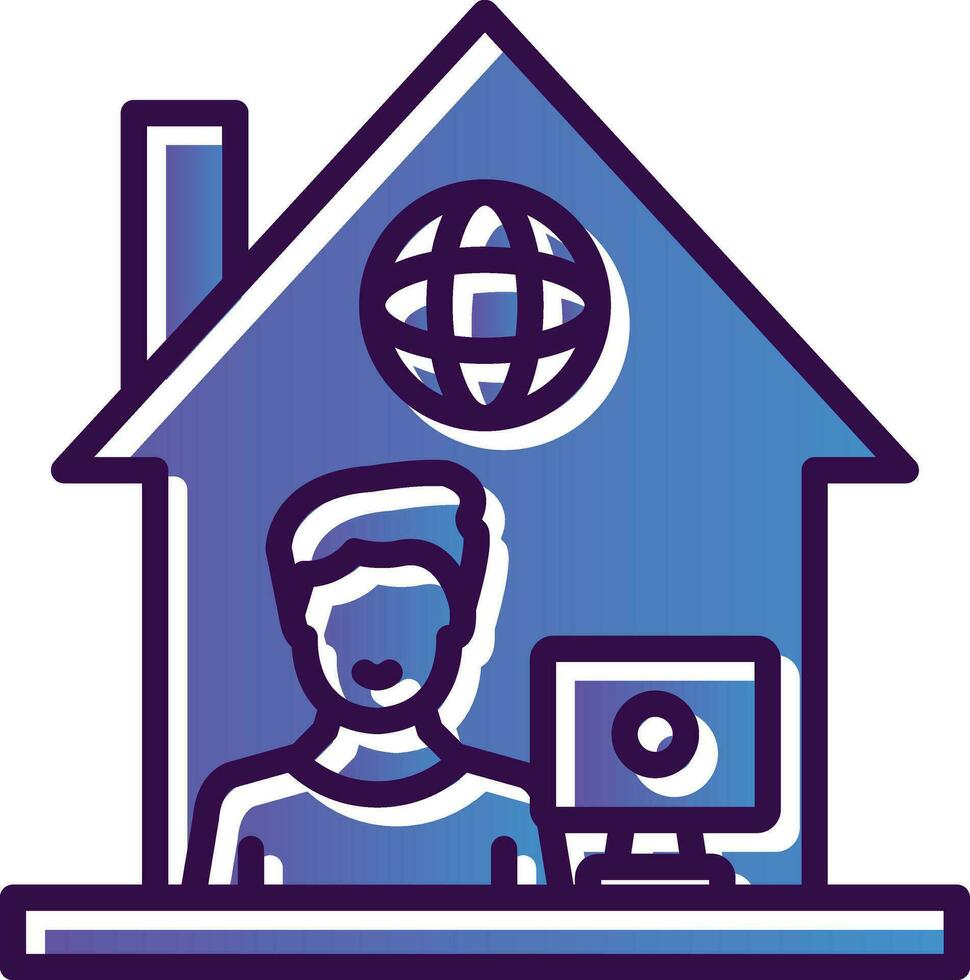 Work From Home Vector Icon Design