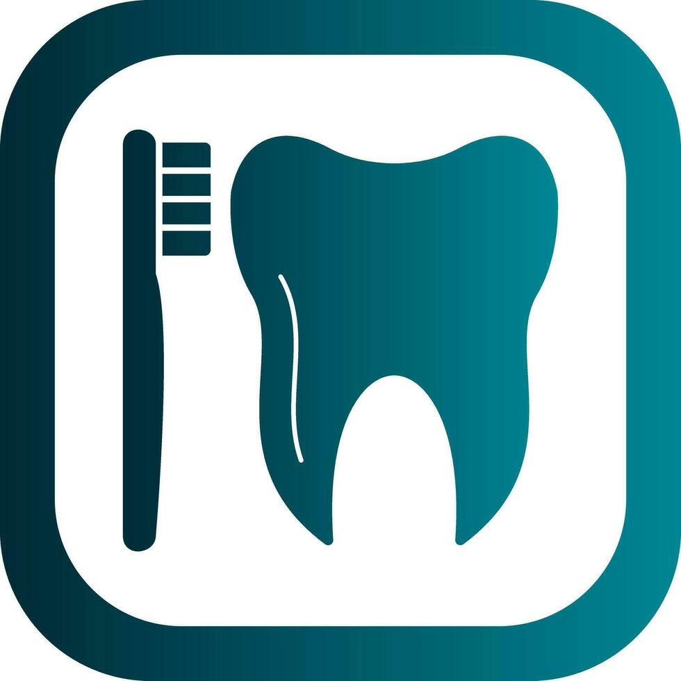 Tooth Brush Vector Icon Design