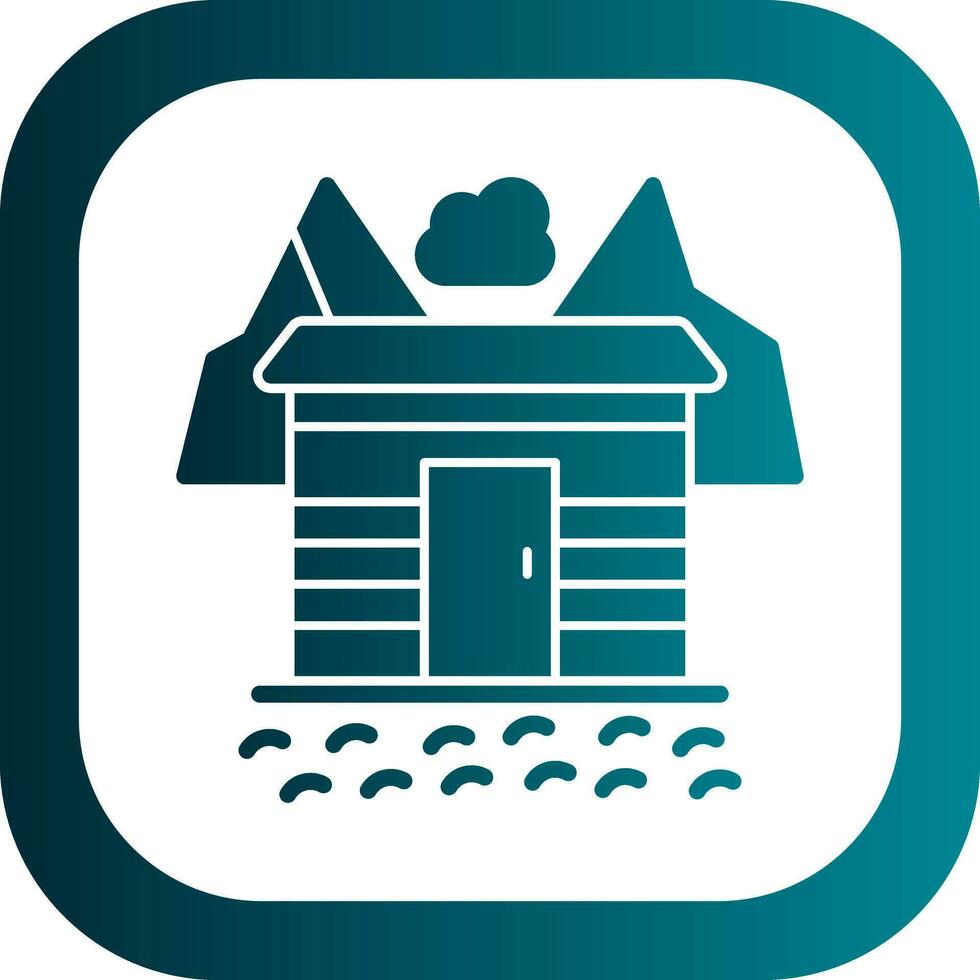 Snow-covered village Vector Icon Design