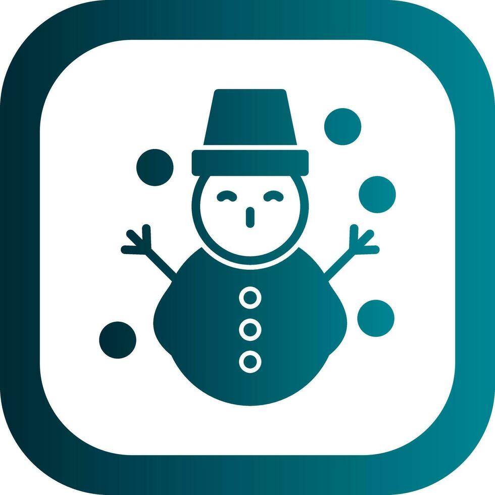 Snowman Vector Icon Design