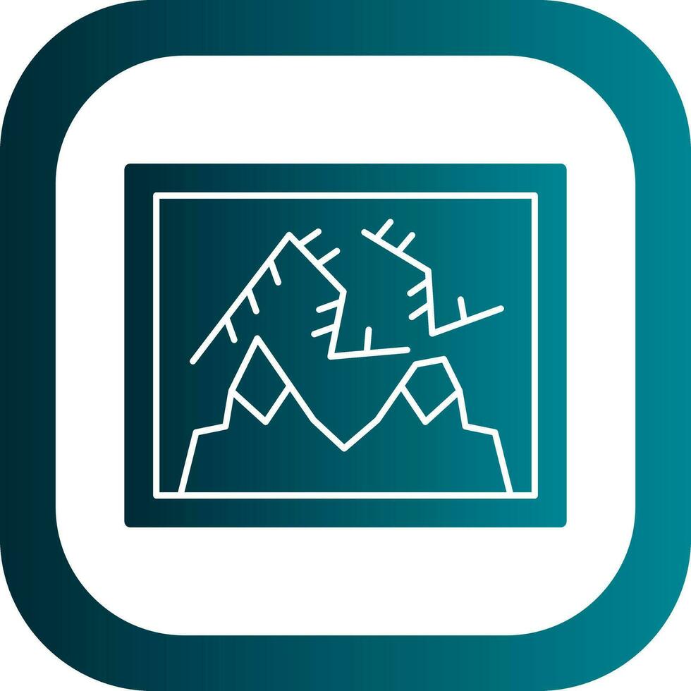 Northern lights photography Vector Icon Design