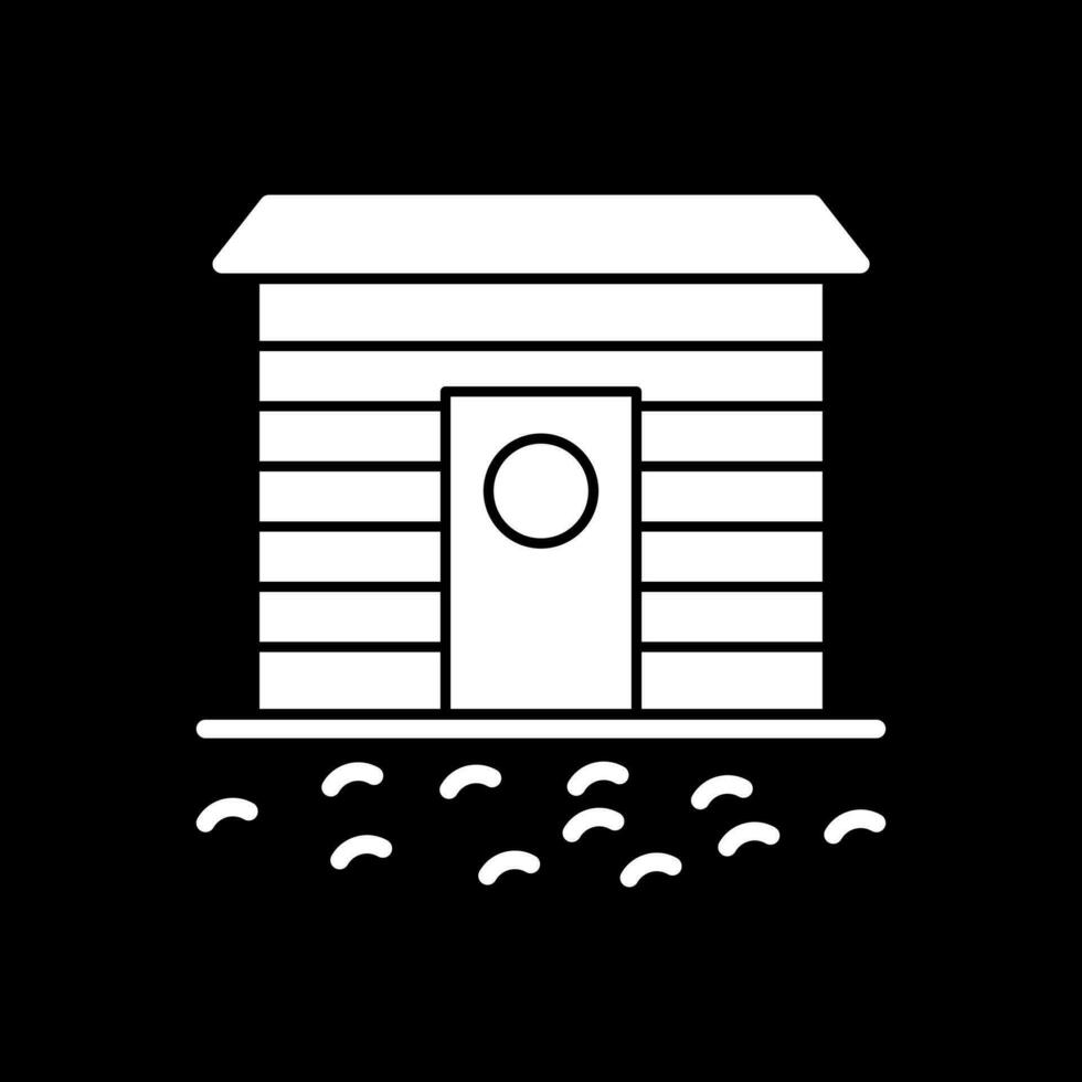 Ice fishing hut Vector Icon Design