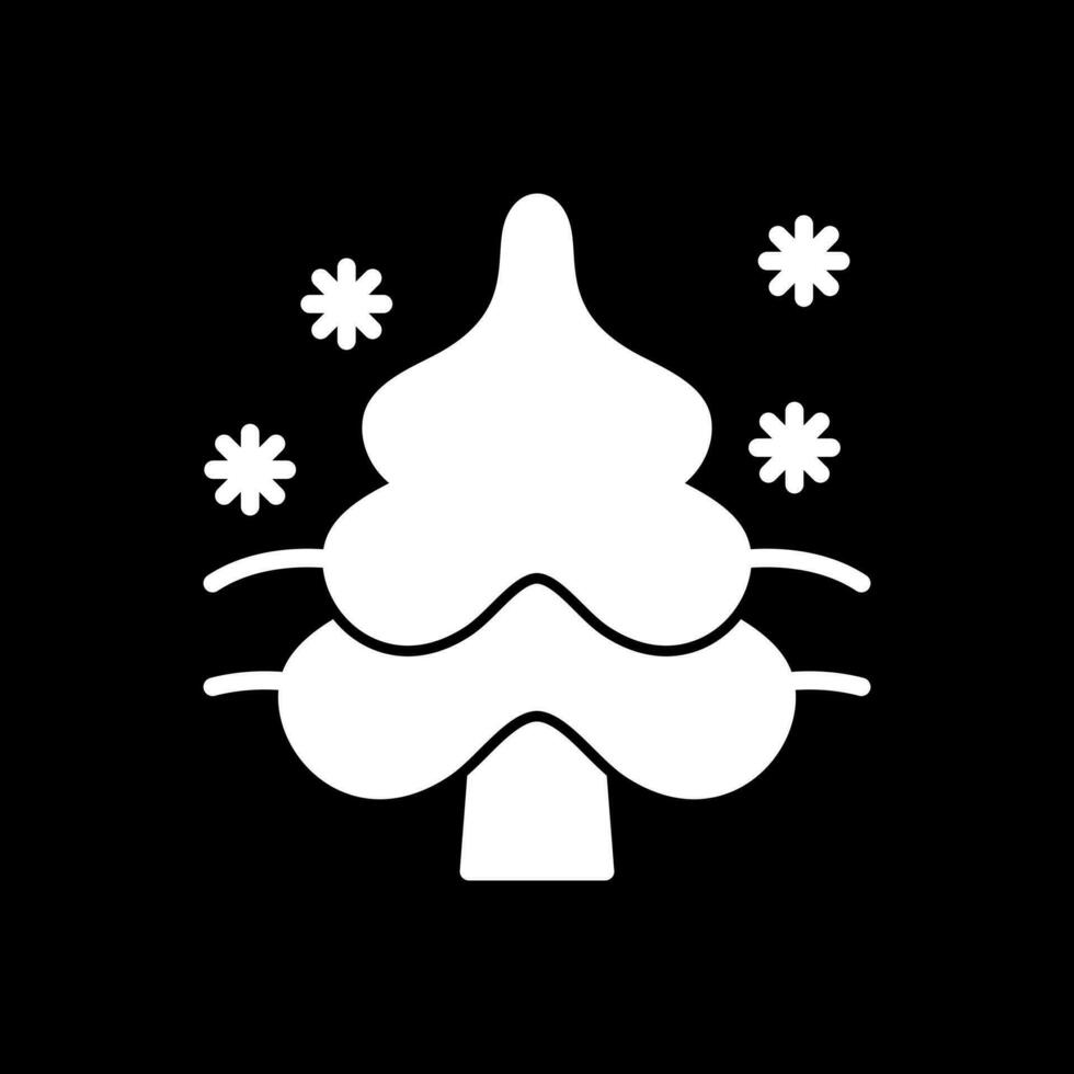 cubierto de nieve árbol vector icono diseño