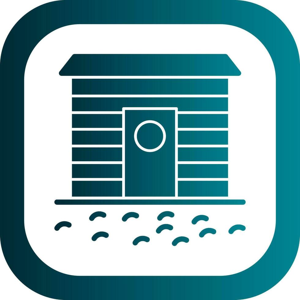 Ice fishing hut Vector Icon Design
