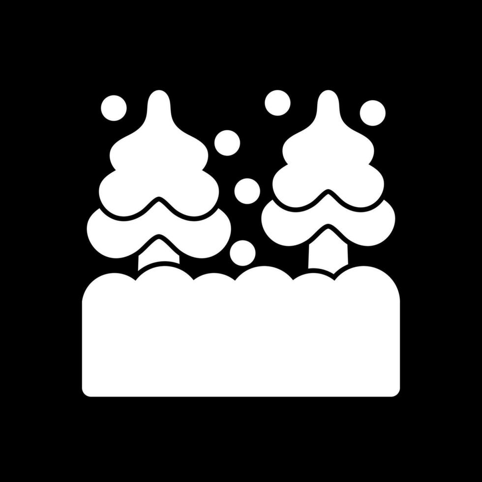 Snowy forest Vector Icon Design