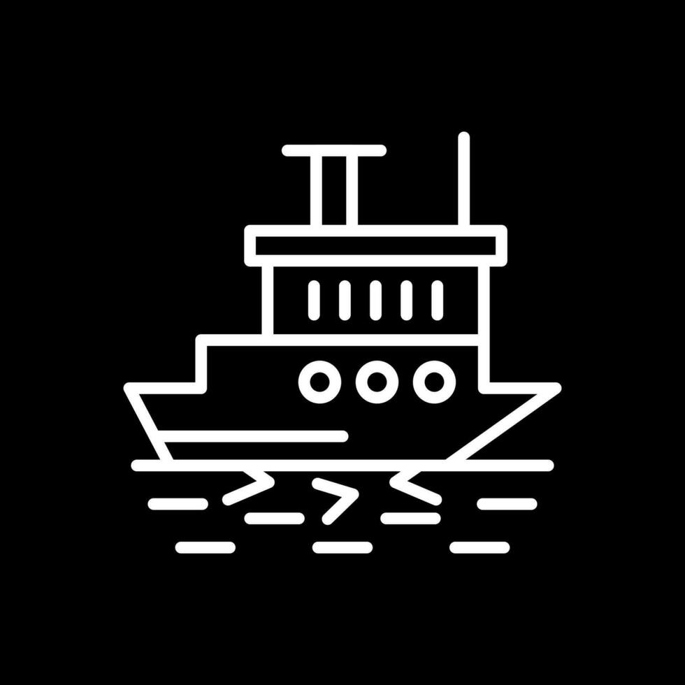 Icebreaker ship in action Vector Icon Design