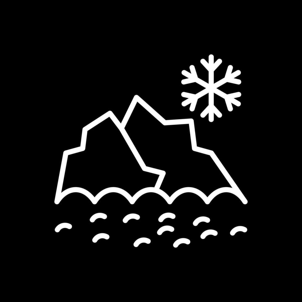 Snowy mountain peak Vector Icon Design