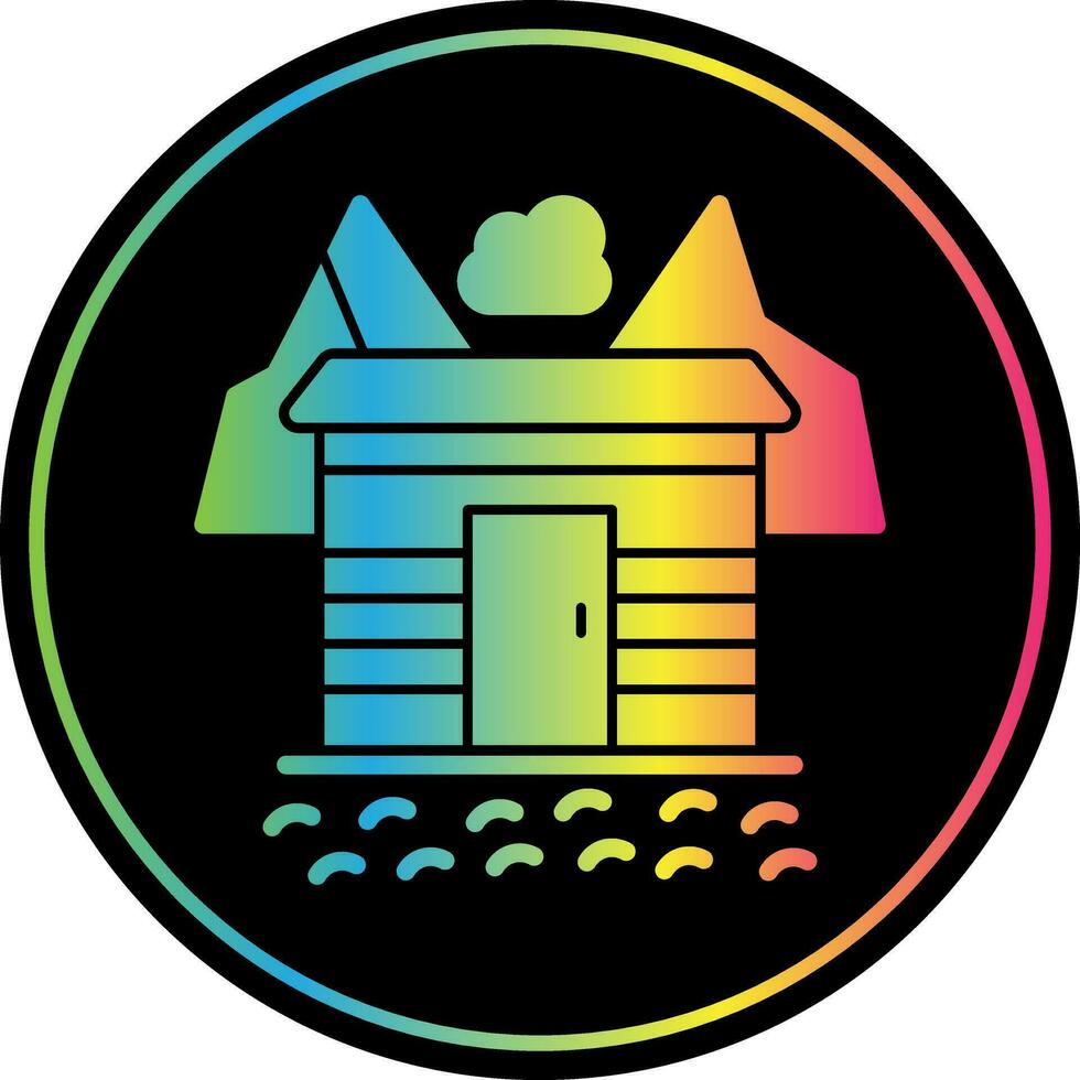 Snow-covered village Vector Icon Design