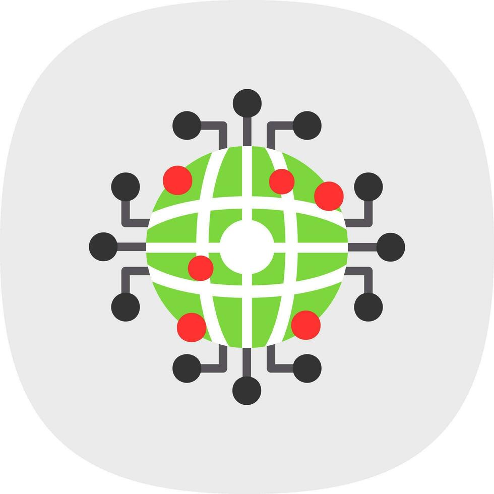 Global Network Vector Icon Design