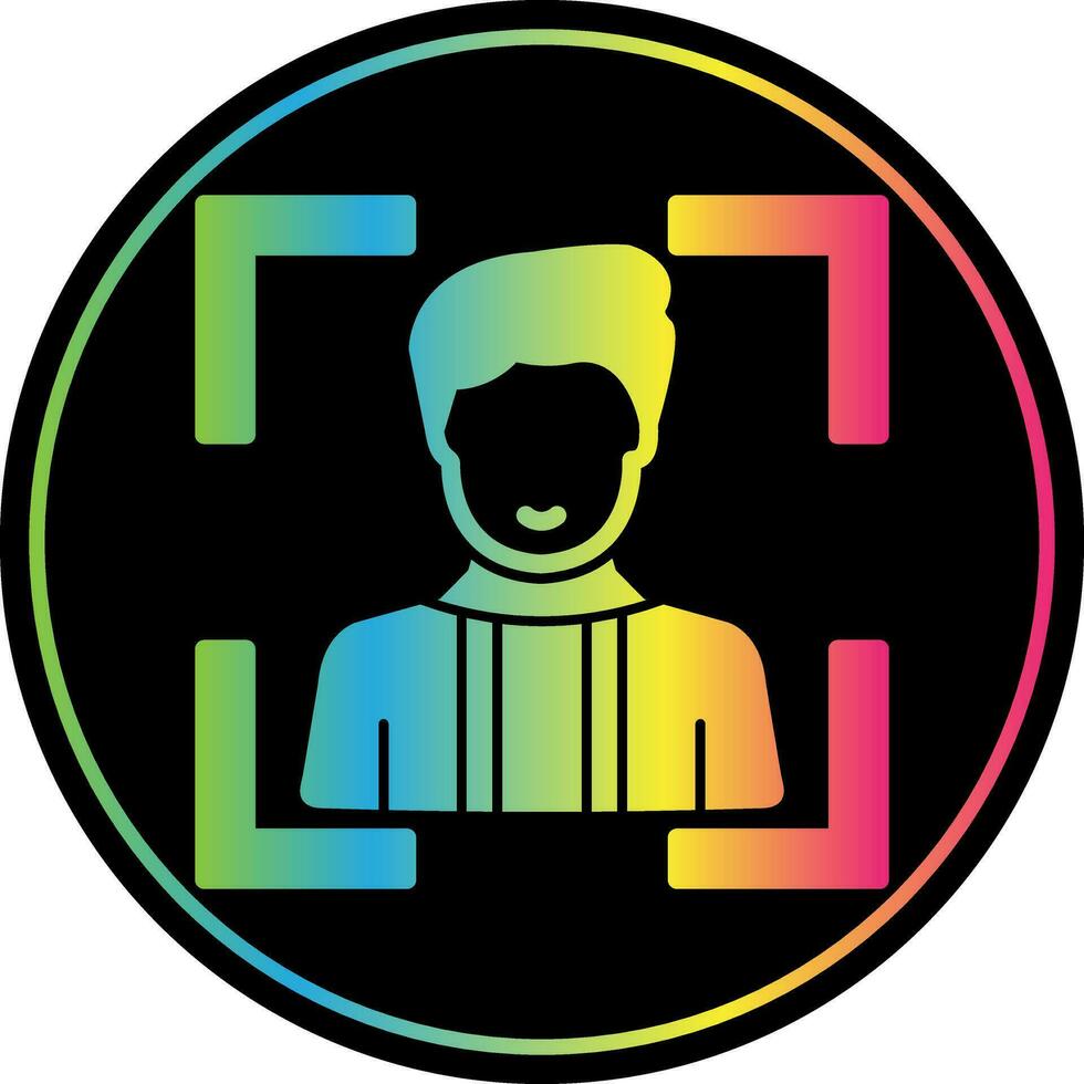 Face Scan Vector Icon Design