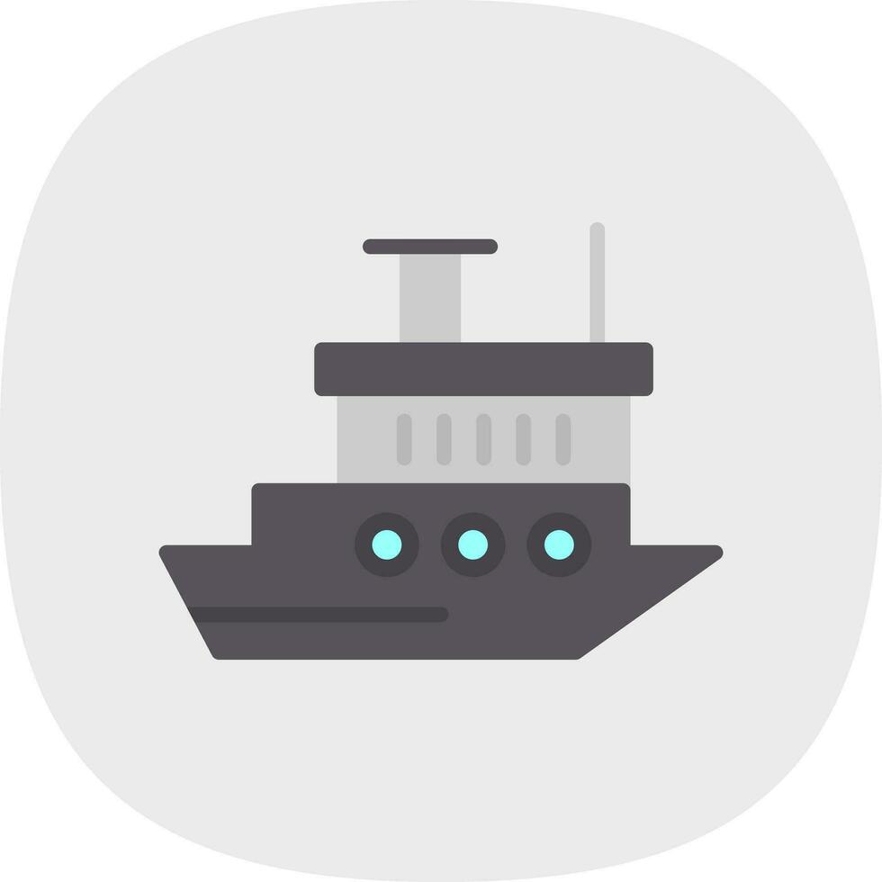 Icebreaker ship Vector Icon Design