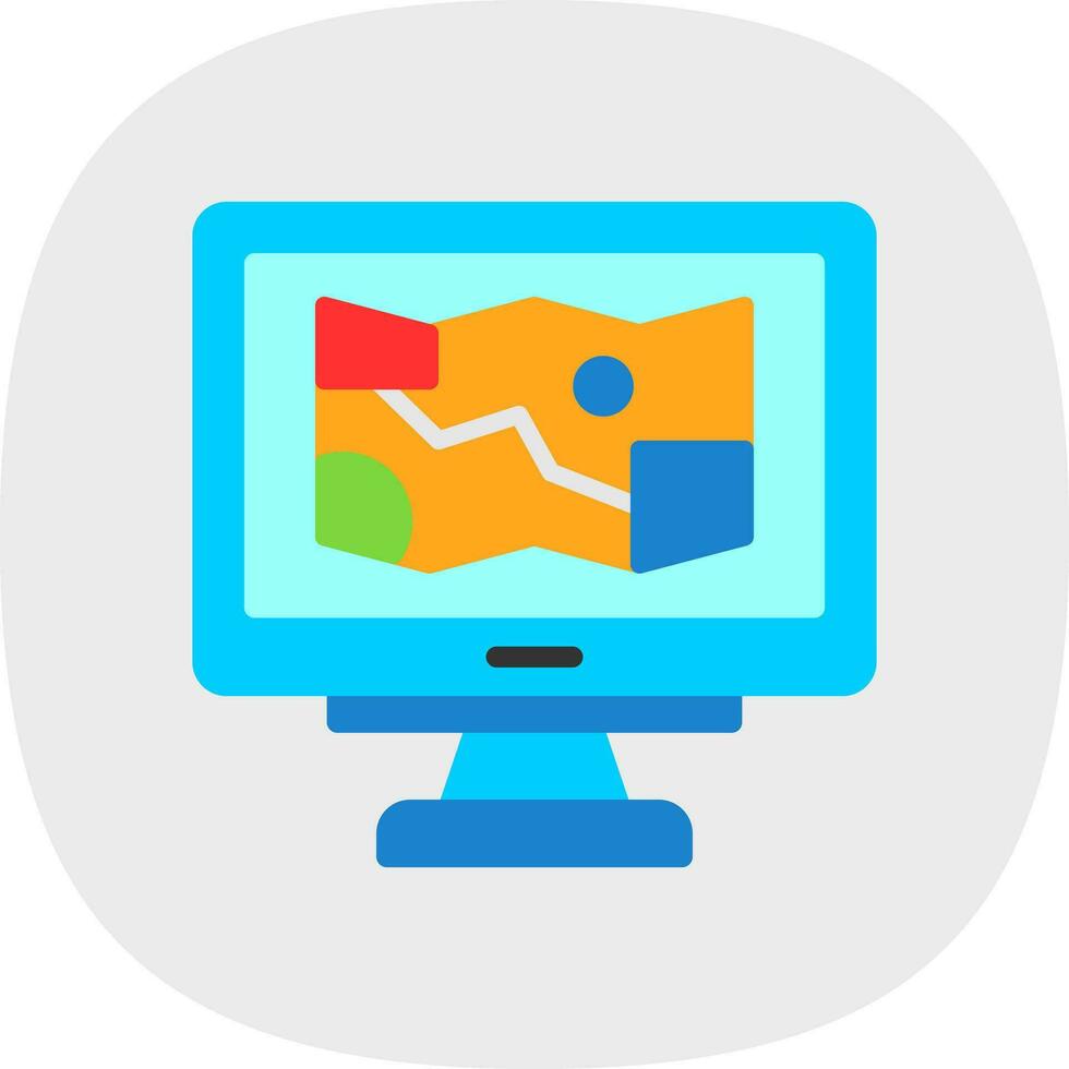 Game Map Vector Icon Design