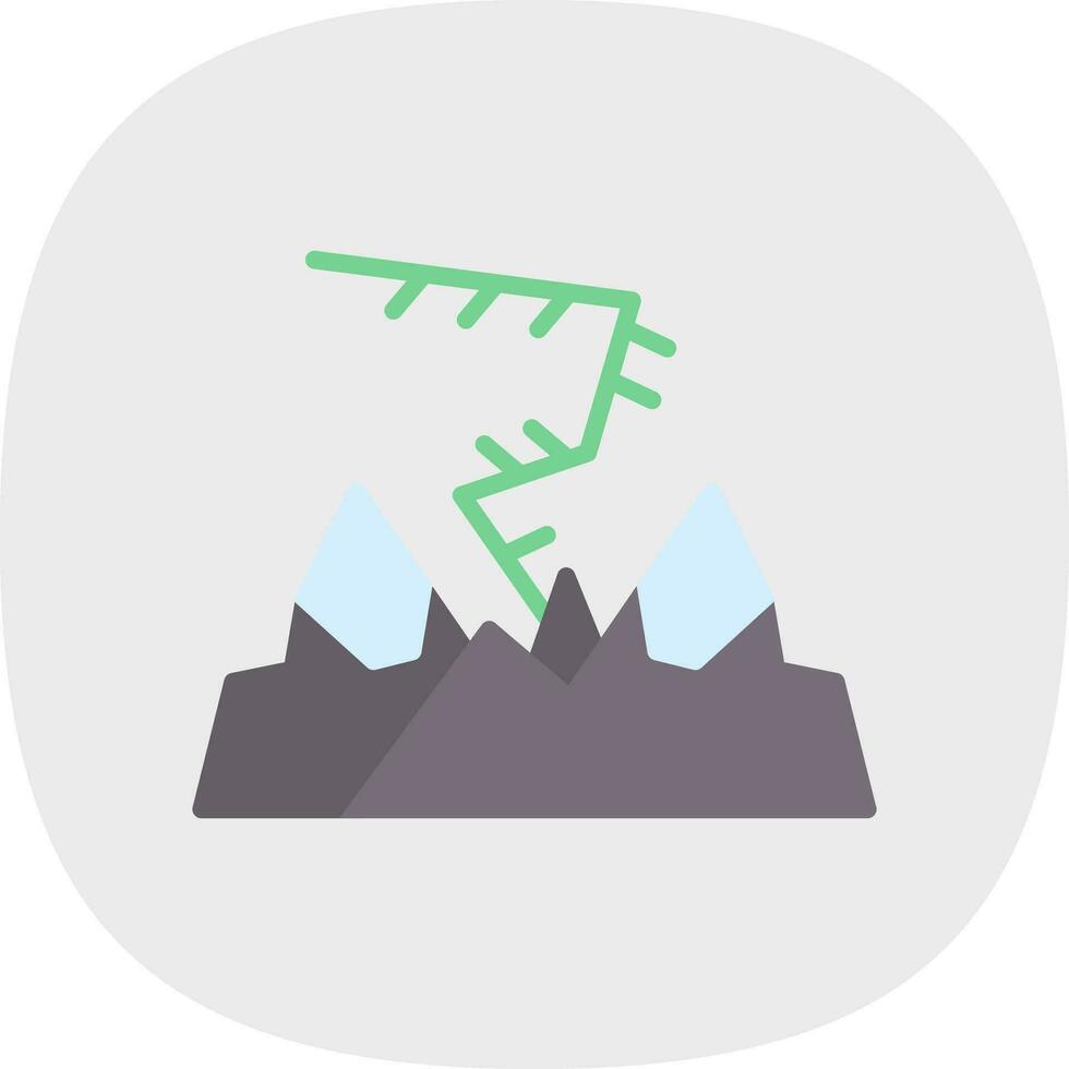 Aurora borealis Vector Icon Design