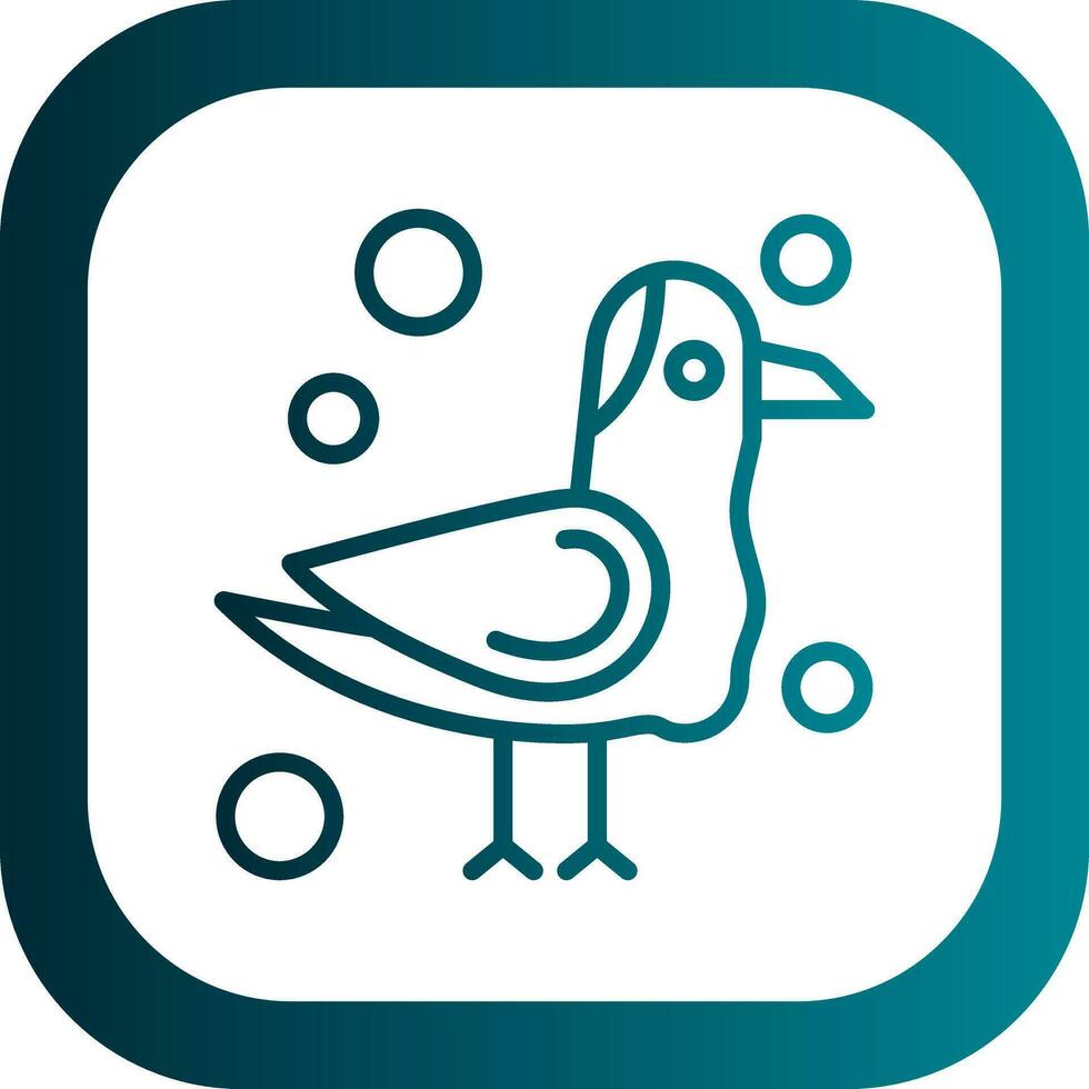 Seagull Vector Icon Design