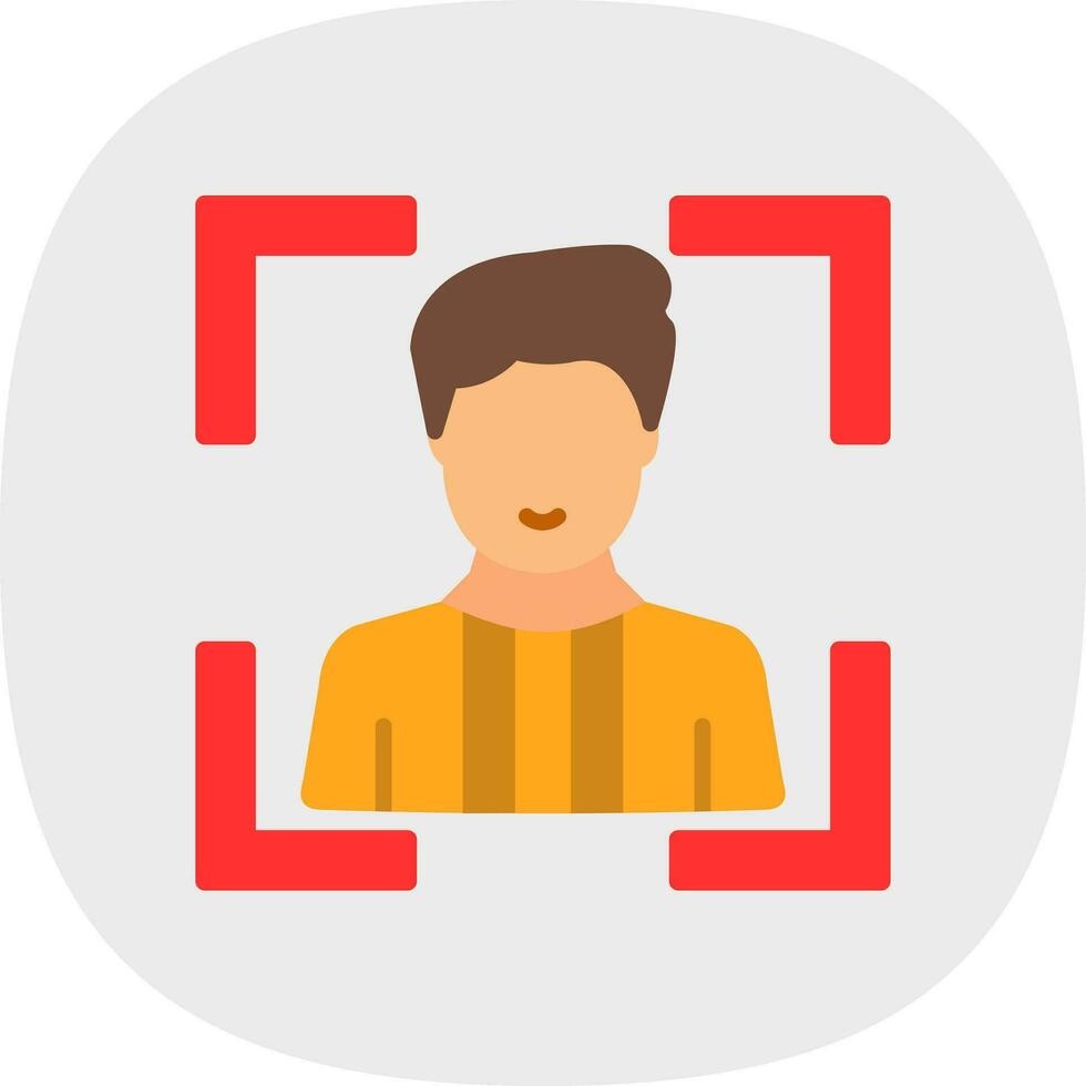 Face Scan Vector Icon Design