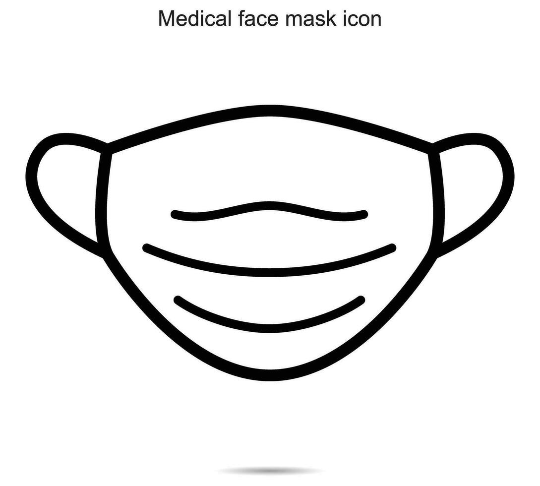 Medical face mask icon vector