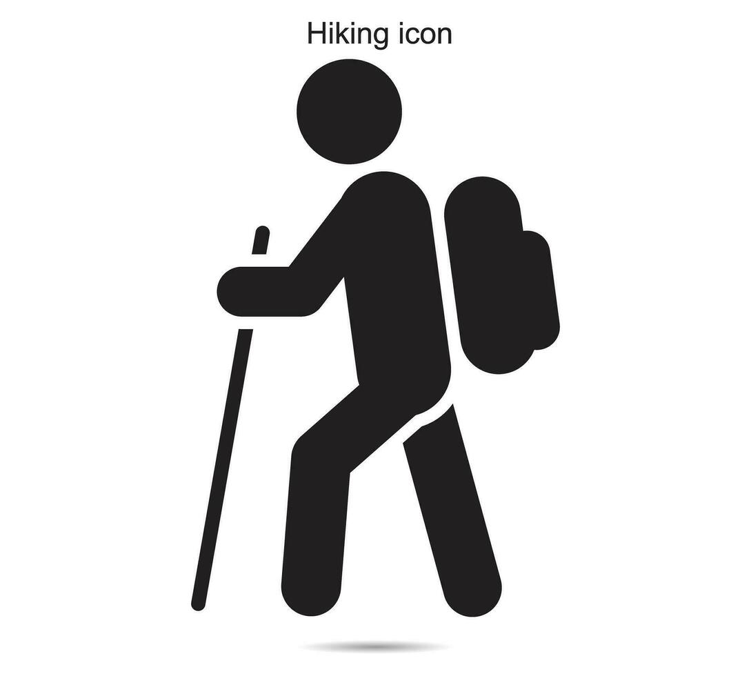 Hiking  icon, vector illustration.