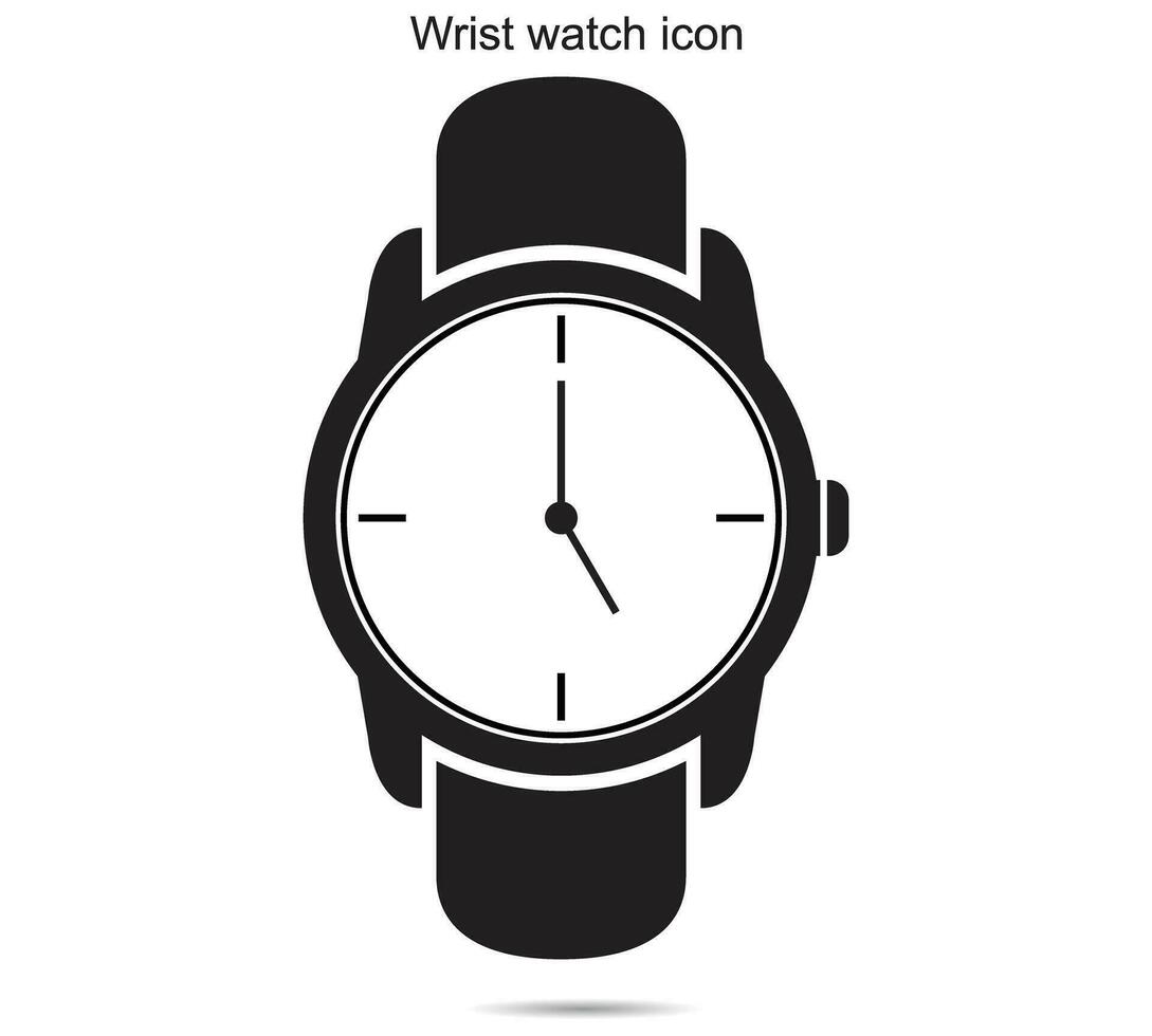 Wrist watch icon, vector illustration.