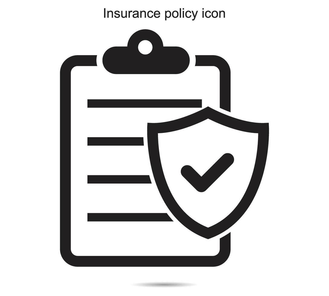 Insurance policy icon, vector illustration.