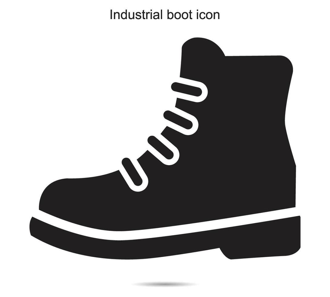 Industrial boot icon, vector illustration.