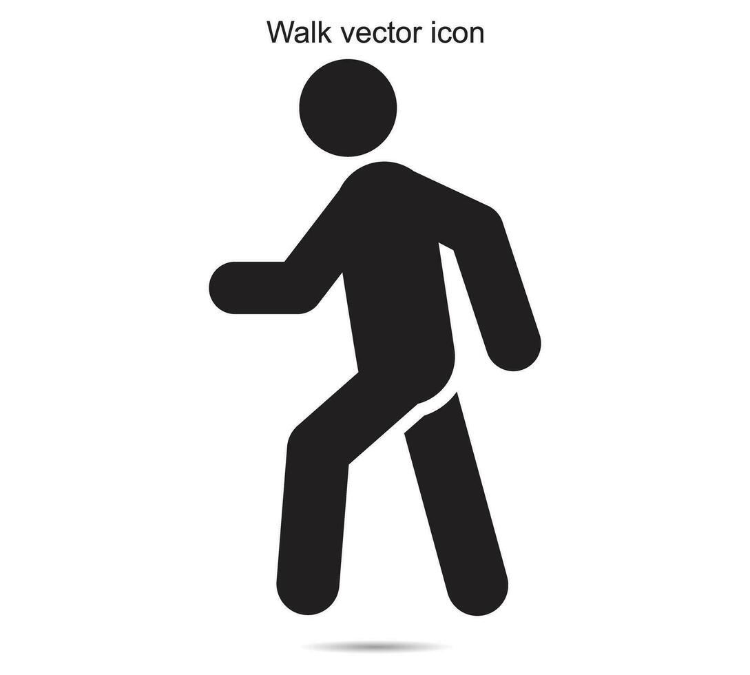 Walk vector icon, vector illustration.