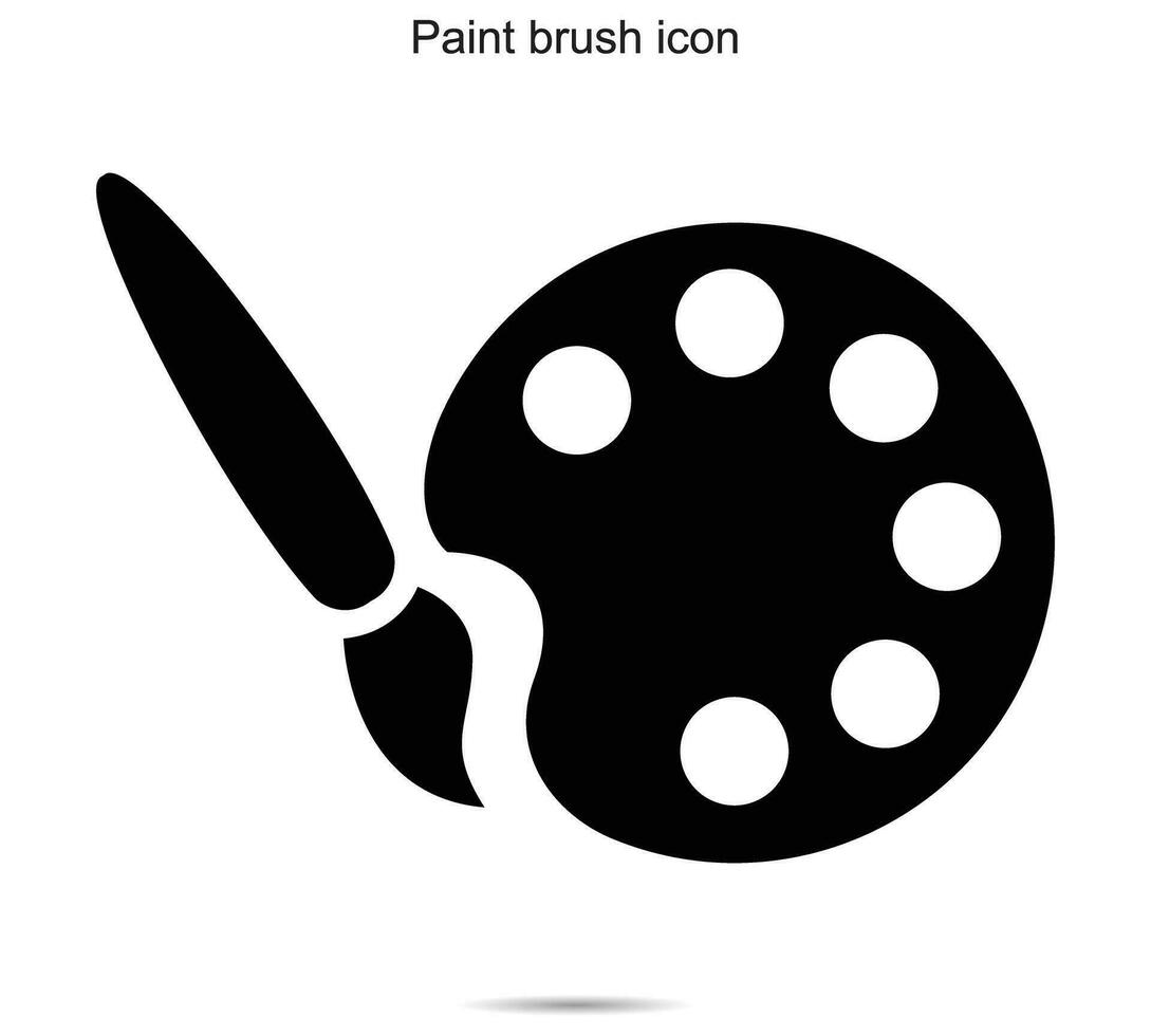 Paint brush icon, vector illustration.