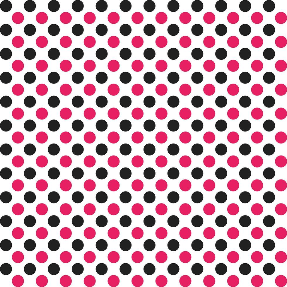Pink and black dot pattern background. Polkadot. Dot background. Seamless pattern. for backdrop, decoration, Gift wrapping, wall tiles, floor tiles. vector