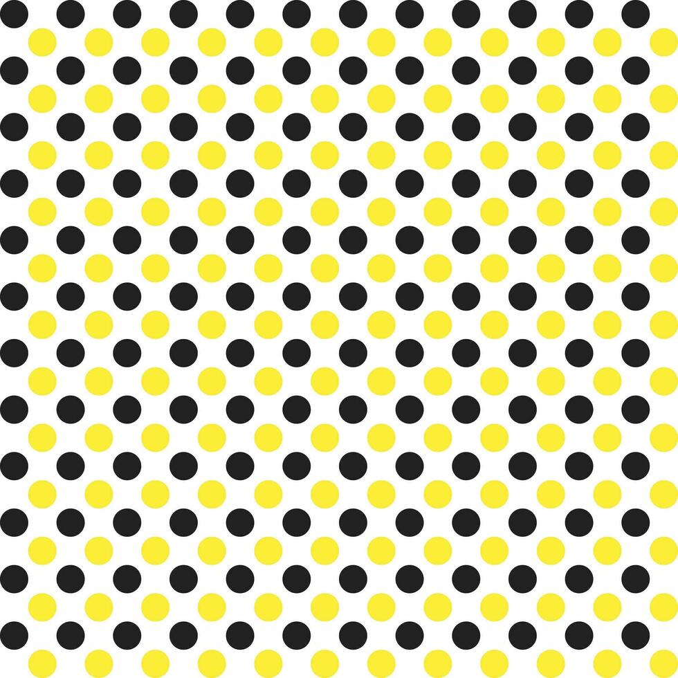 Yellow and black dot pattern background. Polkadot. Dot background. Seamless pattern. for backdrop, decoration, Gift wrapping, wall tiles, floor tiles. vector