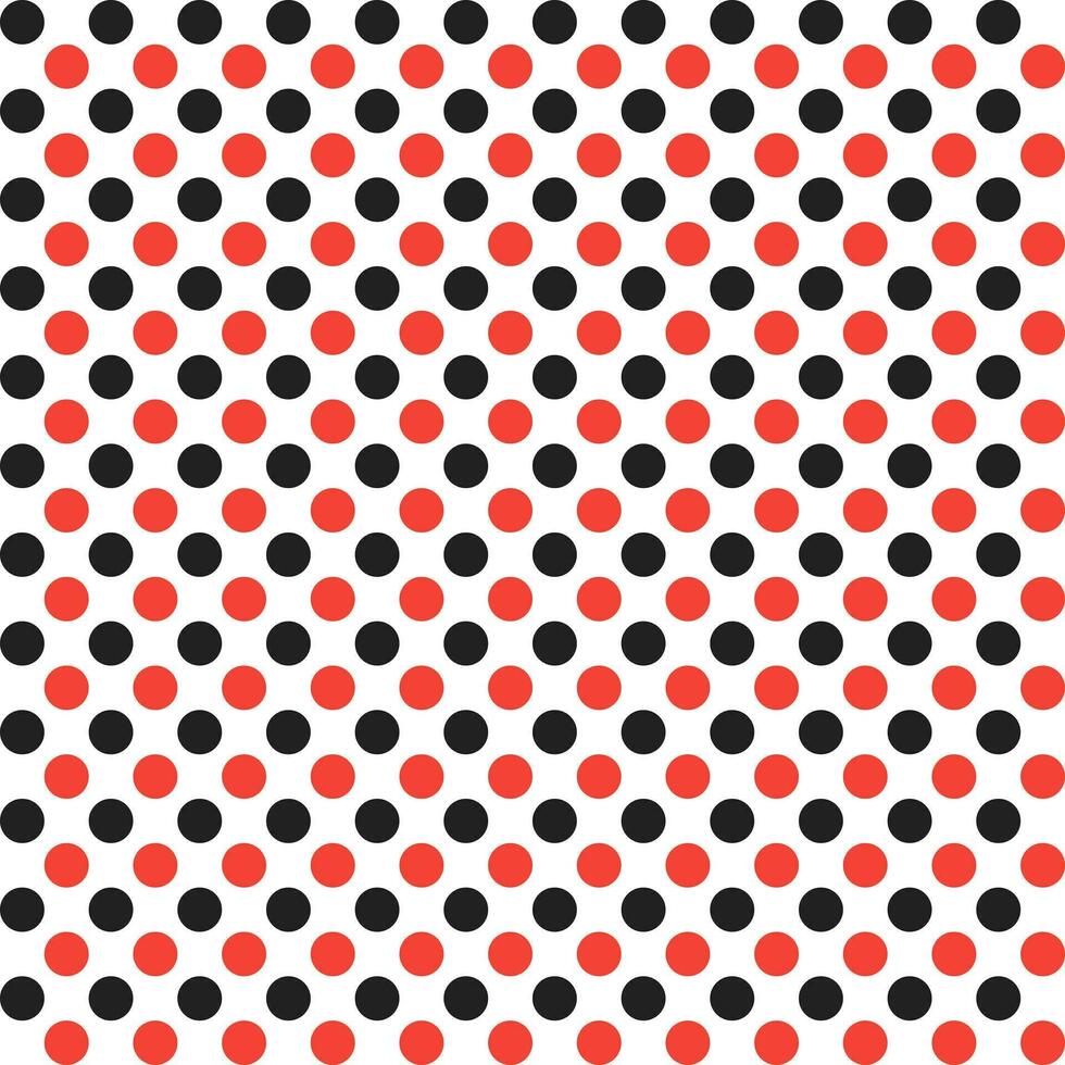 Red and black dot pattern background. Polkadot. Dot background. Seamless pattern. for backdrop, decoration, Gift wrapping, wall tiles, floor tiles. vector