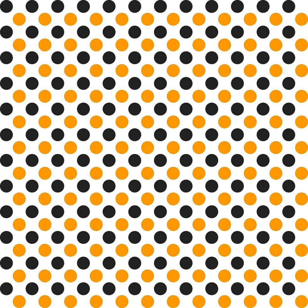 Orange and black dot pattern background. Polkadot. Dot background. Seamless pattern. for backdrop, decoration, Gift wrapping, wall tiles, floor tiles. vector