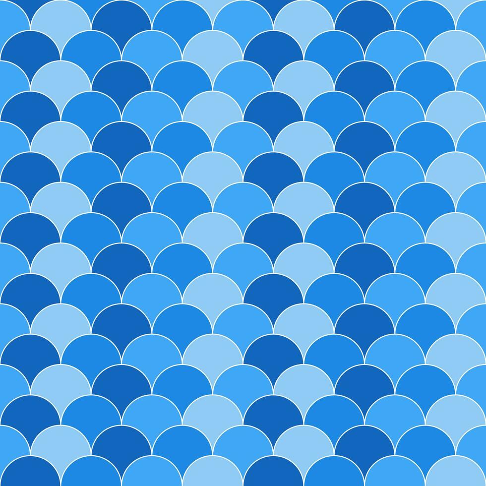 Blue fish scales pattern. fish scales pattern. fish scales seamless pattern. Decorative elements, clothing, paper wrapping, bathroom tiles, wall tiles, backdrop, background. vector