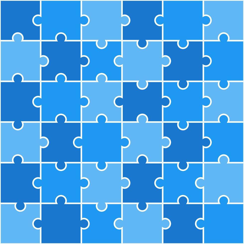 Blue jigsaw pattern. jigsaw line pattern. jigsaw seamless pattern. Decorative elements, clothing, paper wrapping, bathroom tiles, wall tiles, backdrop, background. vector