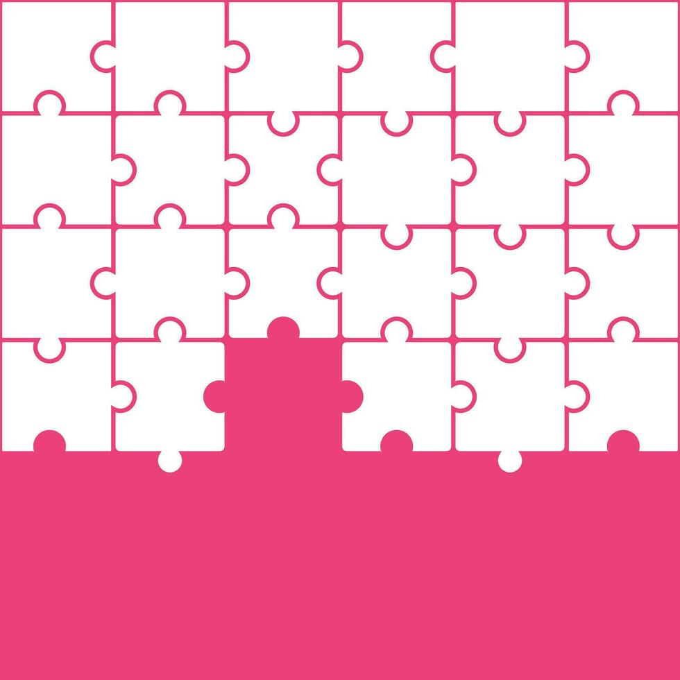 Pink jigsaw pattern. jigsaw line pattern. jigsaw seamless pattern. Decorative elements, clothing, paper wrapping, bathroom tiles, wall tiles, backdrop, background. vector