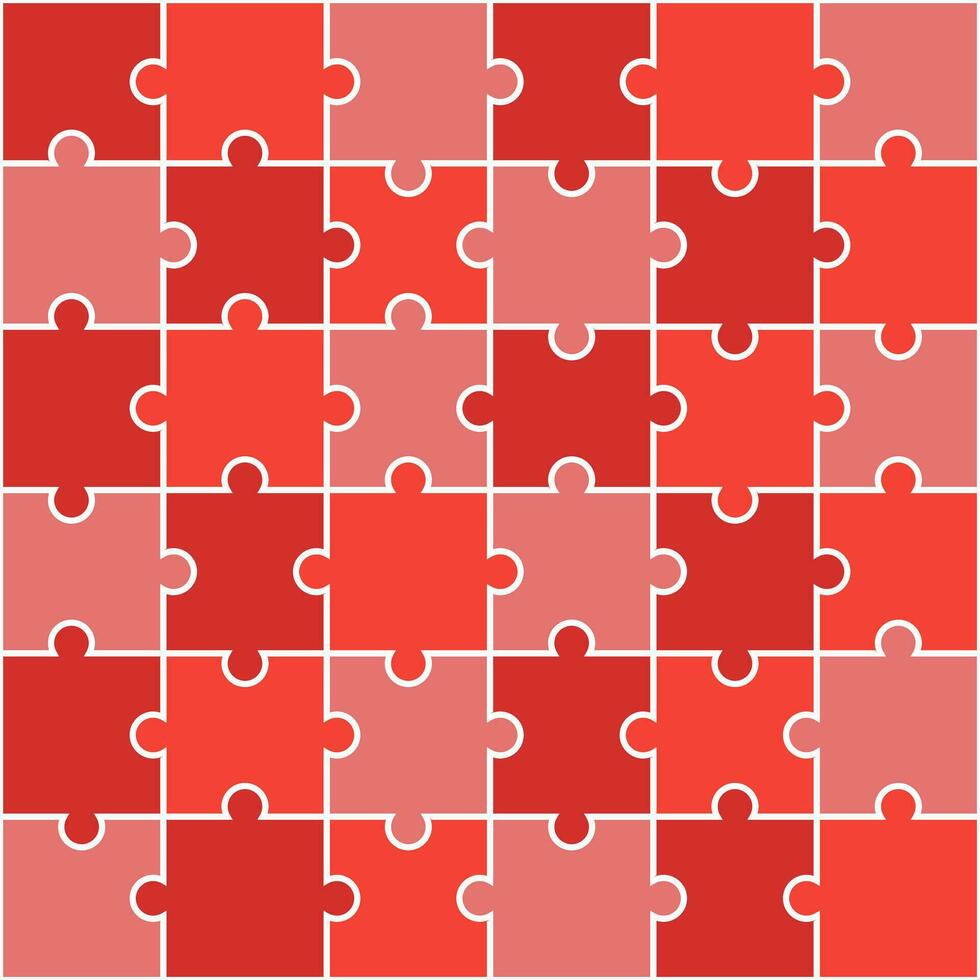 Red jigsaw pattern. jigsaw line pattern. jigsaw seamless pattern. Decorative elements, clothing, paper wrapping, bathroom tiles, wall tiles, backdrop, background. vector