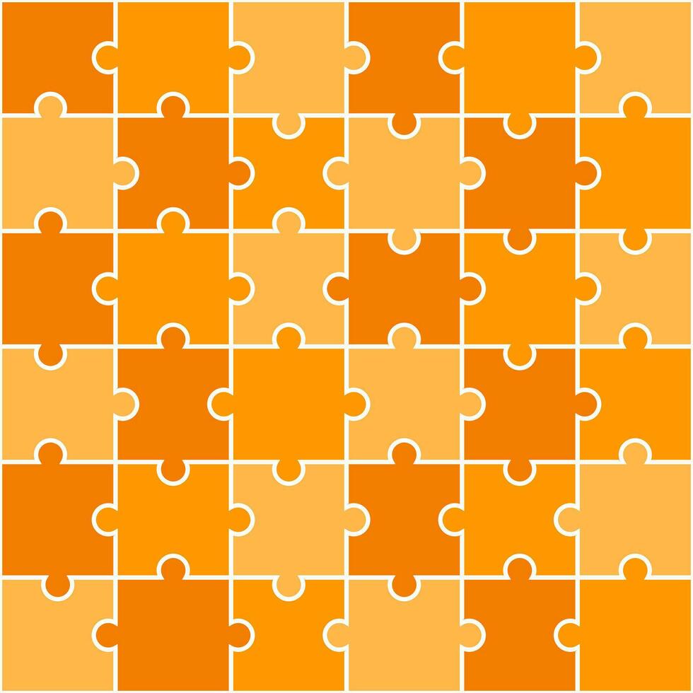 Orange jigsaw pattern. jigsaw line pattern. jigsaw seamless pattern. Decorative elements, clothing, paper wrapping, bathroom tiles, wall tiles, backdrop, background. vector