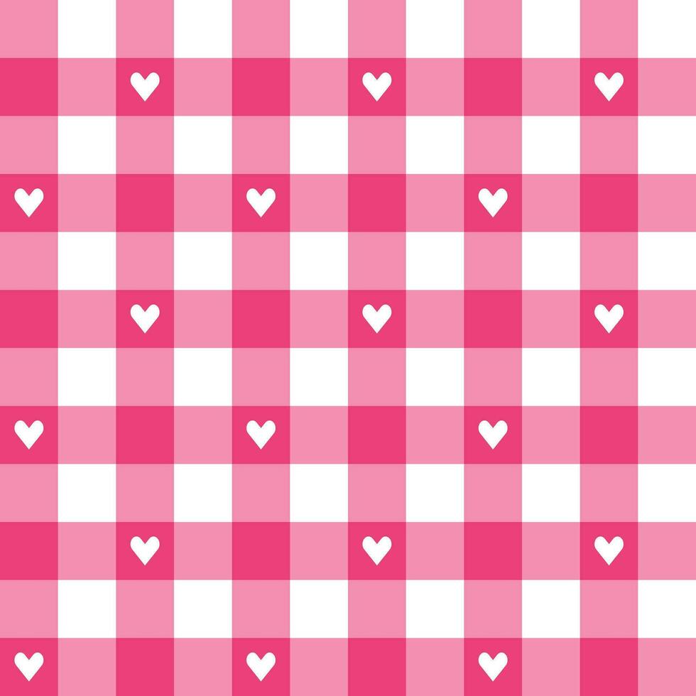 Pink plaid pattern background. plaid pattern background. plaid background. Seamless pattern. for backdrop, decoration, gift wrapping, gingham tablecloth, blanket, tartan, fashion fabric print. vector