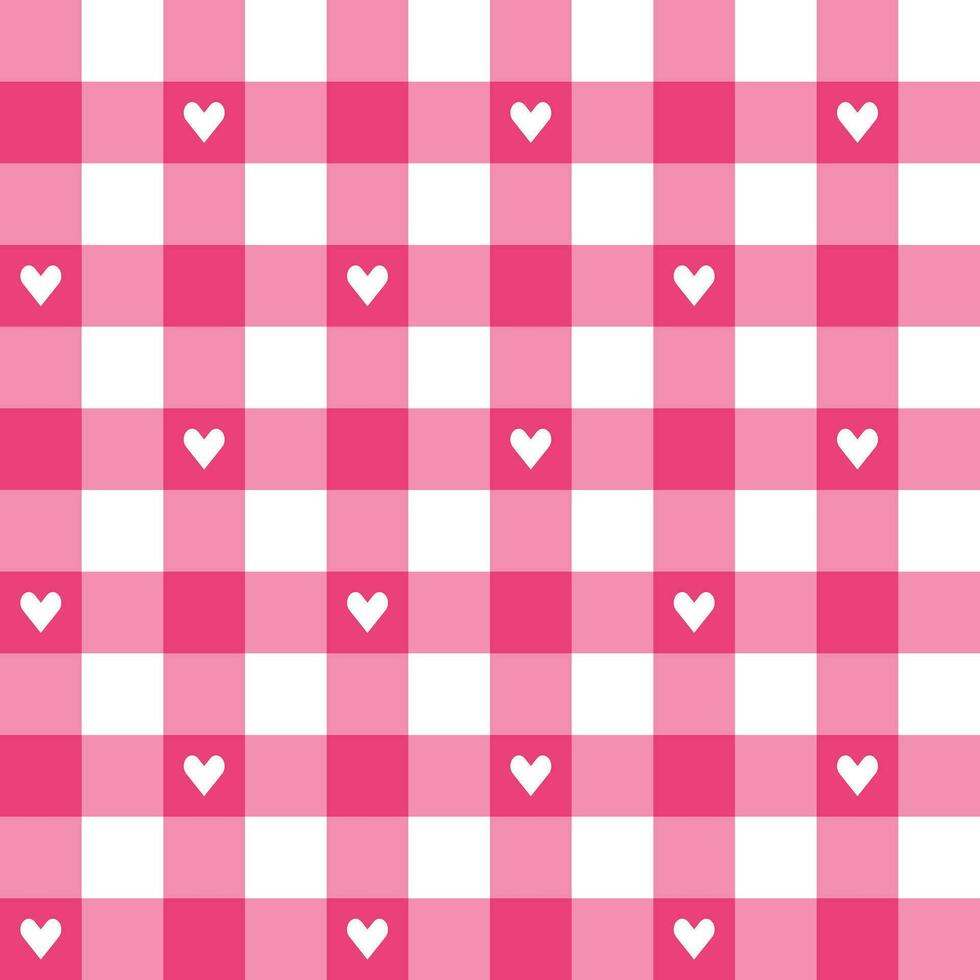 Pink plaid pattern background. plaid pattern background. plaid background. Seamless pattern. for backdrop, decoration, gift wrapping, gingham tablecloth, blanket, tartan, fashion fabric print. vector