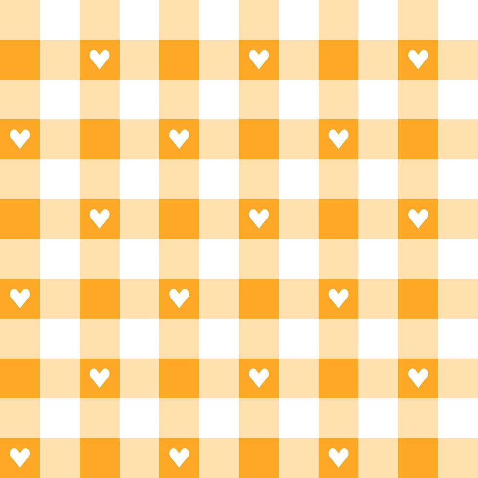 Orange plaid pattern background. plaid pattern background. plaid background. Seamless pattern. for backdrop, decoration, gift wrapping, gingham tablecloth, blanket, tartan, fashion fabric print. vector
