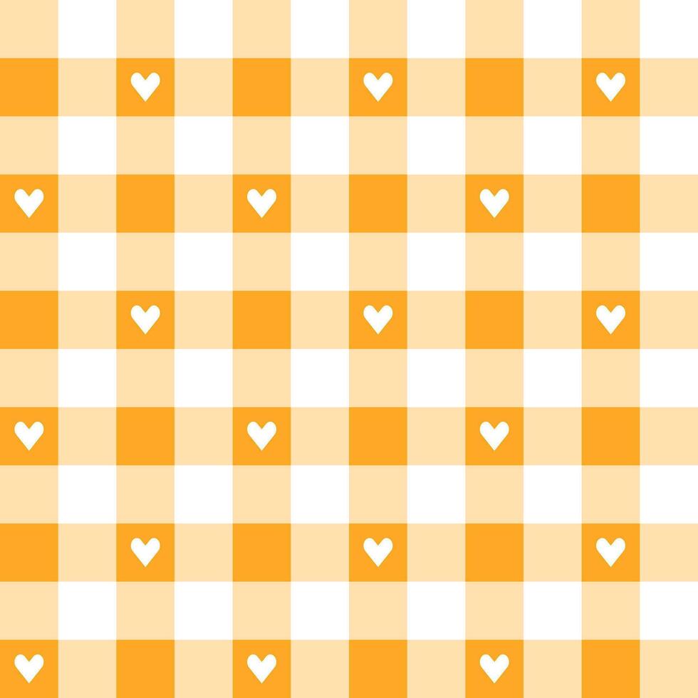 Orange plaid pattern background. plaid pattern background. plaid background. Seamless pattern. for backdrop, decoration, gift wrapping, gingham tablecloth, blanket, tartan, fashion fabric print. vector