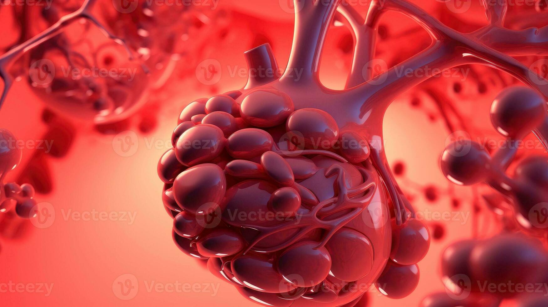 3D illustration mockup of the human organ system, Anatomy, Nervous, circulatory, digestive, excretory, urinary,and bone systems. Medical education concept, Generative AI illustration photo