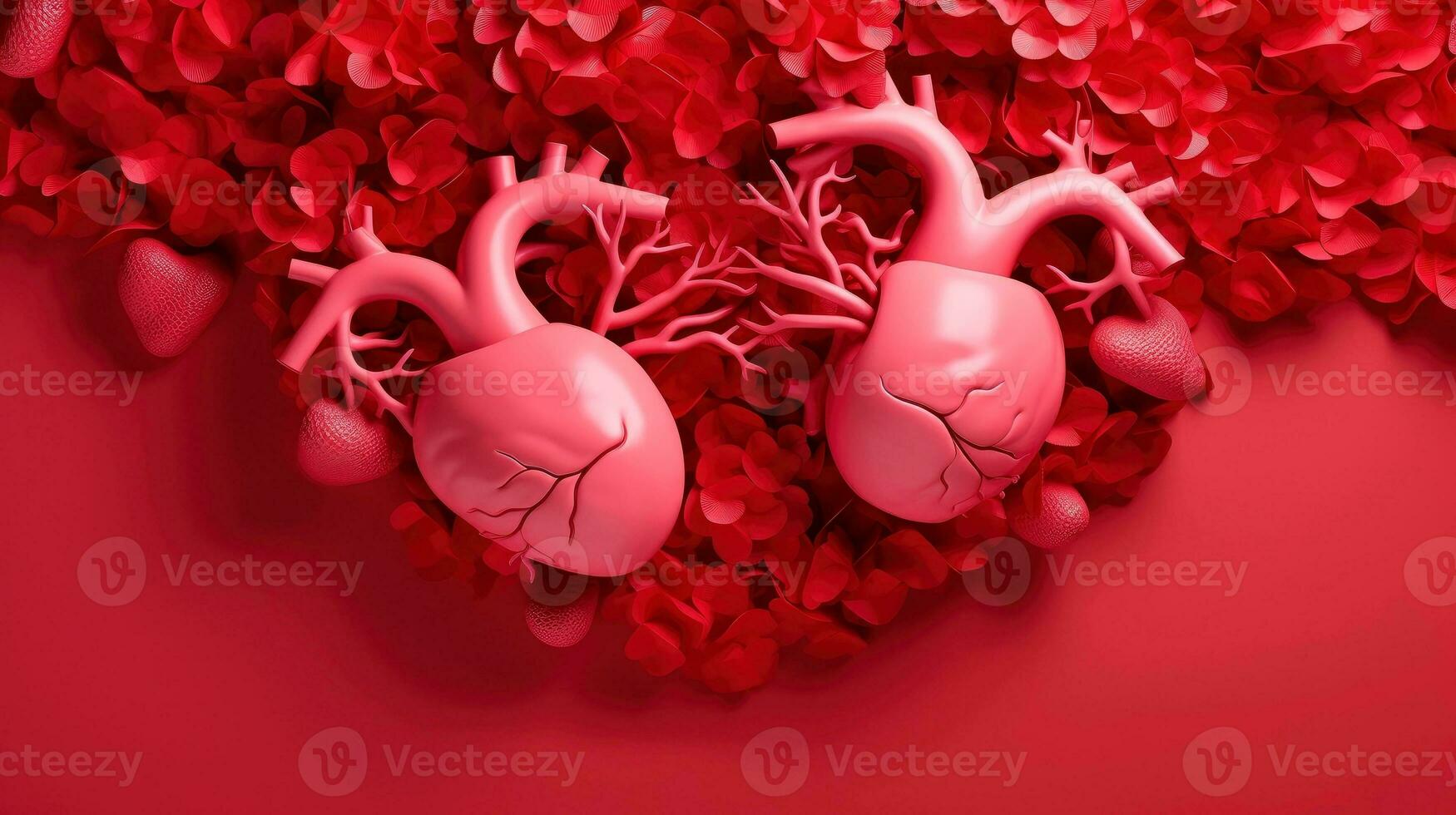 3D illustration mockup of the human organ system, Anatomy, Nervous, circulatory, digestive, excretory, urinary,and bone systems. Medical education concept, Generative AI illustration photo